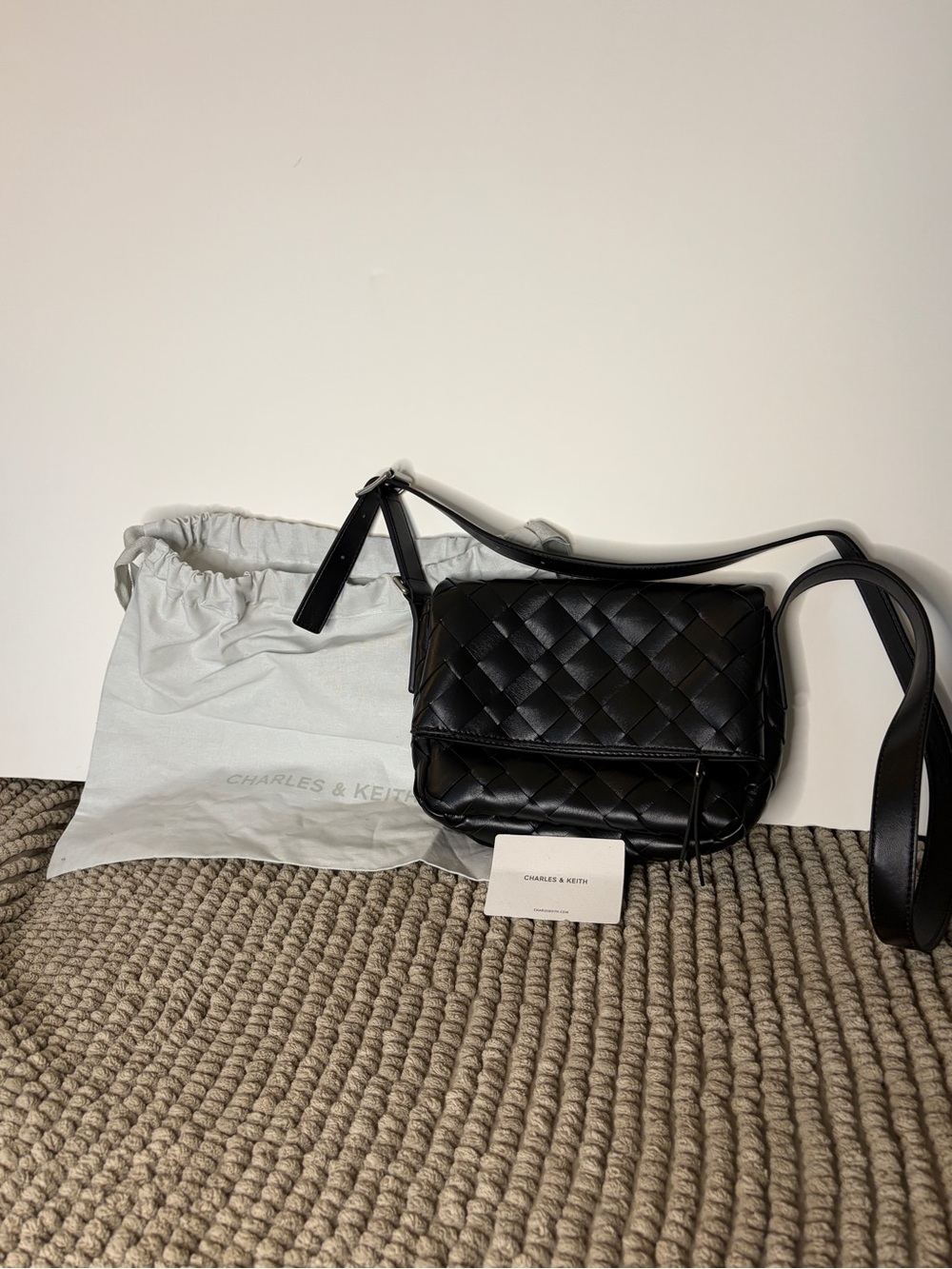 Charles & Keith Ivette Woven Crossbody Bag